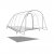 The footprint is placed under the entire family tent and protects against moisture, dirt, and wear.