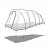 The groundsheet is placed under the tent.
