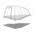 The groundsheet is placed under the tent.