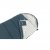Folded edge at the sleeping bag's zipper and storage pocket for valuables.