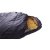 The sleeping bag has a drawstring hood