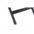 Frame in powder-coated steel with a maximum load capacity of 150 kg.