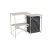 Two-shelf cupboard with zipped door
