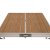 Table top in bamboo provides a durable camping table.