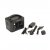Charging cables for 230V and 12V are included