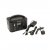 Charging cables for 230V and 12V are included
