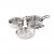 Stylish pan set in stainless steel that works on all heat sources (including induction)