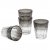 4-pack with glasses in durable material for camping and picnics.