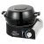 The Compact camping grill with the lid on.