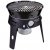 The grill has a griddle plate.