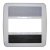 Interior Dometic Mini Heki sunroof in light grey.