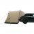 Easy to connect car and tent via attachments to the car's rear doors, car tires and adjustable ground pegs
