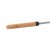 The campfire fork has a wooden handle.