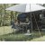 The dome provides both greater headroom under the awning as well as improved water runoff and less movement in windy conditions.
