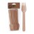20 disposable wooden cutlery forks.