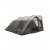 6-person family tent with standing height, three bedrooms, rain-protected entrance and large windows.