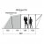 Elevation drawing for the living room and the sleeping cabin for Outwell Lawndale 6 family tent.