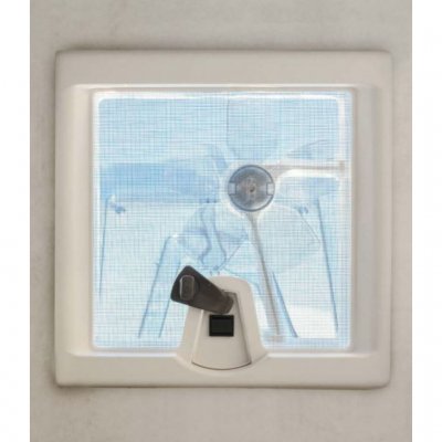 The fan is easily controlled via a switch at the crank.