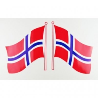 Self-adhesive Flag decal Norway 12 x 8 cm