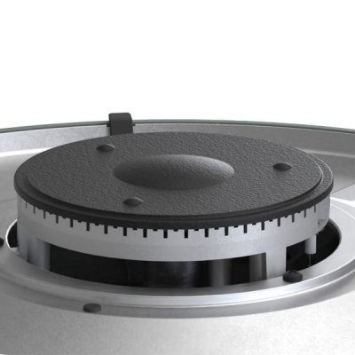 The Cadac Carri Chef 50 BBQ / Grill 2 Braai is equipped with a powerful 3.7 kW stainless steel burner.