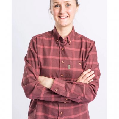 Pinewood Värnamo Flannelshirt Women Earth Plum