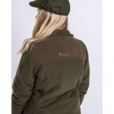 Pinewood Harriette Padded Fleece Jacket Women Green/Suede brown