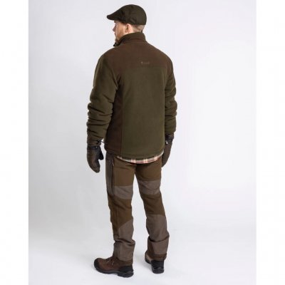 Pinewood Harrie Padded Fleece Jacket Men Green/ Suede Brown