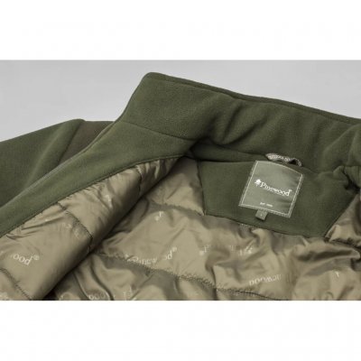 Pinewood Harrie Padded Fleece Jacket Men Green/ Suede Brown