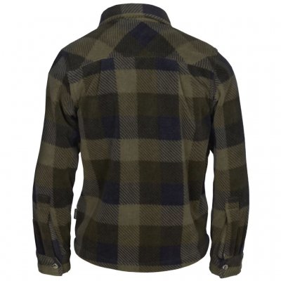 Soft and comfortable fleece shirt for children with press buttons.