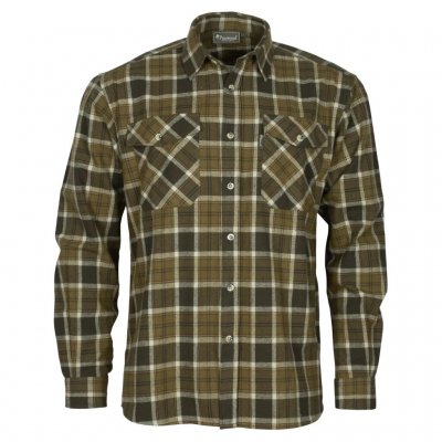 Pinewood Härjedalen Flannelshirt Men Olive/Khaki