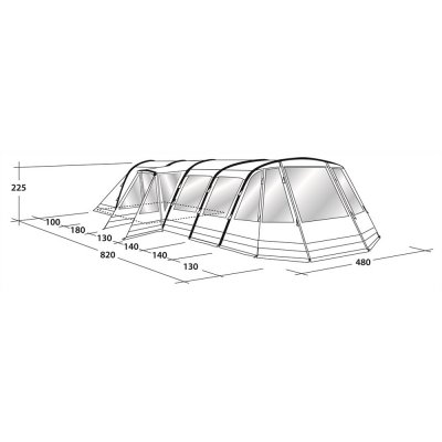 Dimensions Outwell Vermont 7SA Tent 2018