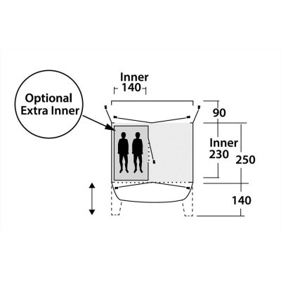 Planlösning Outwell Scenic Road 250SA Biltält