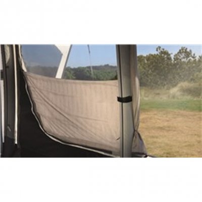 Tinted windows and curtains provide good light and limits the transparency of the awning.