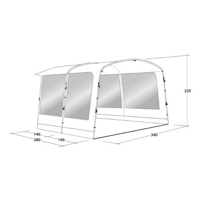 Dimensions for Outwell Universal Extension Size 3