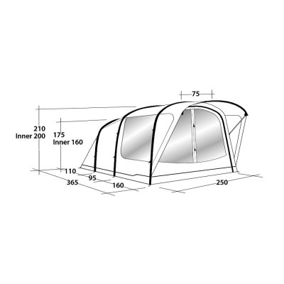 Drawing for Outwell Lindale 3PA Tent