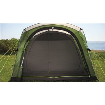 The front has a mosquito door to ventilate the tent on hot days.