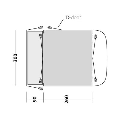 Planning solution Outwell Newburg 260 Car tent.