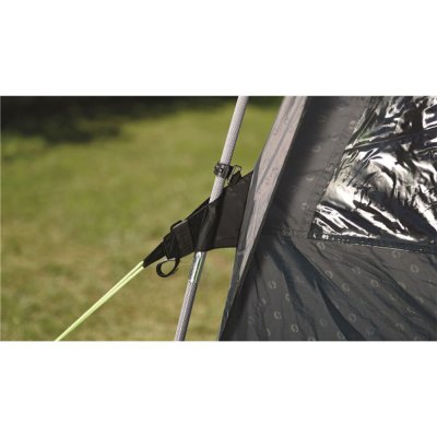 Reinforcements at exposed points and heavy tent lines at Outwell Newburg 260.