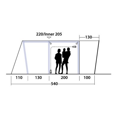 Altitude sketch Outwell Jonesville 450SA Car tent.