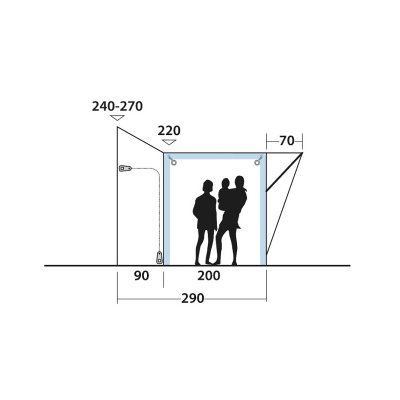 Altitude sketch Outwell Parkville 200SA XTRA Tall Motorhome tent