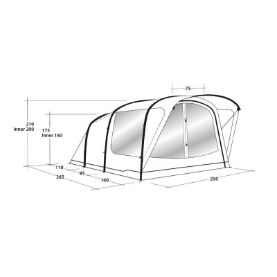 Drawing for Outwell Lindale 3PA Tent