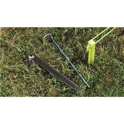 Color coded pegs do family tent Outwell Birchdale 6PA easy to assemble.