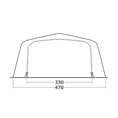 Door sketch for the family tent Outwell Wood Lake 7ATC