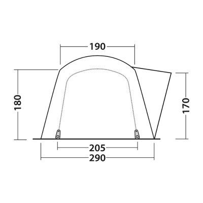 Door dimensions for Outwell Nevada 4P.