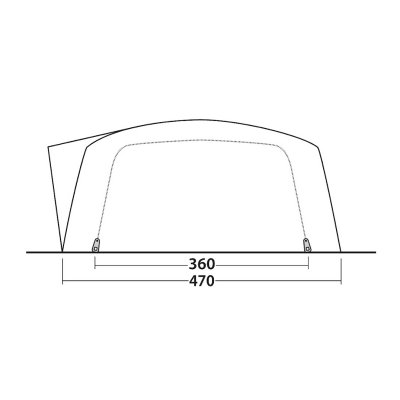 Dimensions for door to the family tent Outwell Vermont 7PE