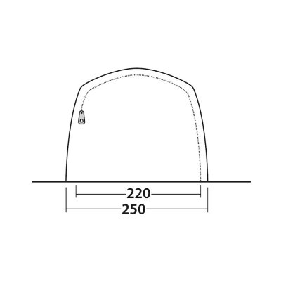 Dimensions for the door at Outwell Oakwood 3 tent
