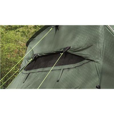 Outwell Crossflow Ventilation means that the large valve at the back opens completely to maximize the air flow through the tent.