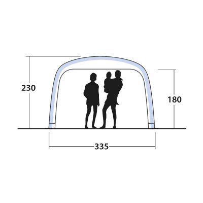 Height for Outwell Air Shelter