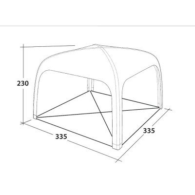 Dimensions for Outwell Air Shelter garden tent