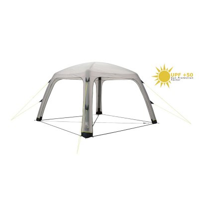 Outwell Air Shelter garden tent with air ducts inflated.